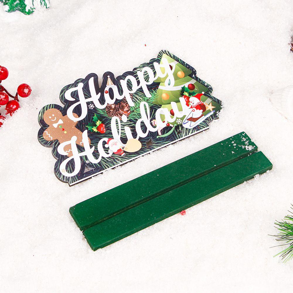 LONTIME Phụ Kiện Trang Trí Giáng Sinh Bằng Gỗ Hình Ông Già Noel Độc Đáo