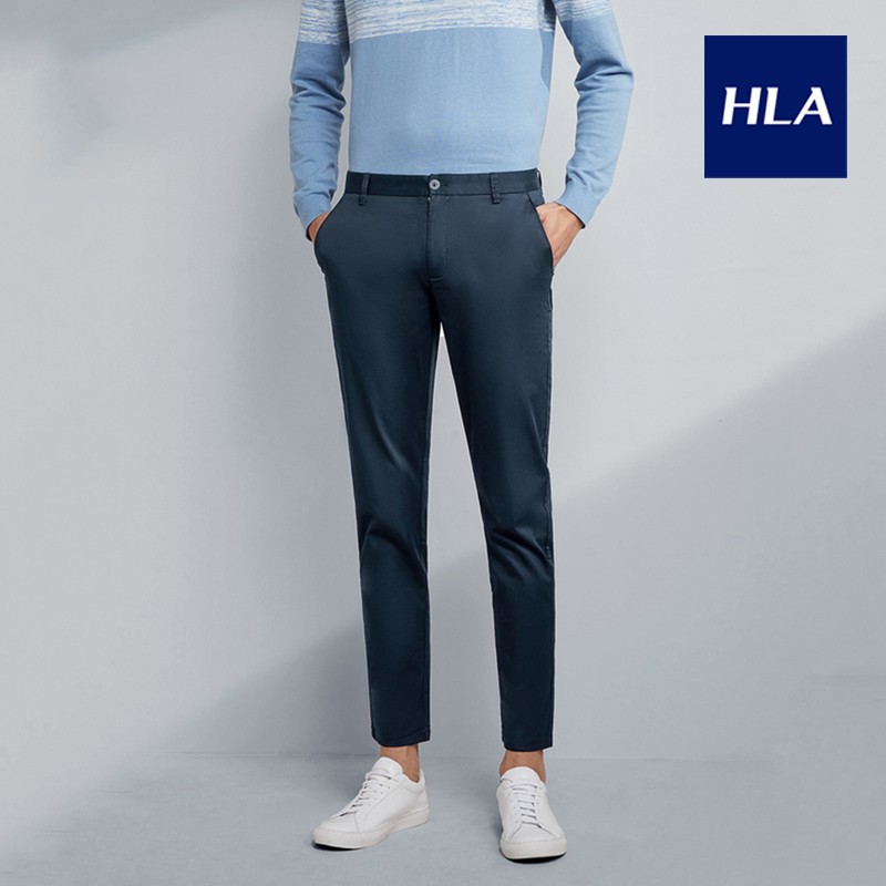 Quần Chinos Nam Ống Đứng HLA Fashion Basic Pure Color Casual Pants