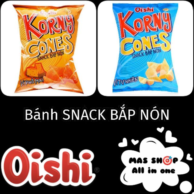 Bánh Snack BẮP NÓN - KORNS CONES vị Tự nhiên/Phô mai 40g