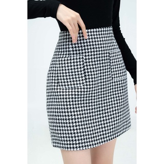 Chân Váy Nữ YODY Chữ A Họa Tiết Răng Sói Vải Mềm Mại Giữ Form Không Xù CVN4166