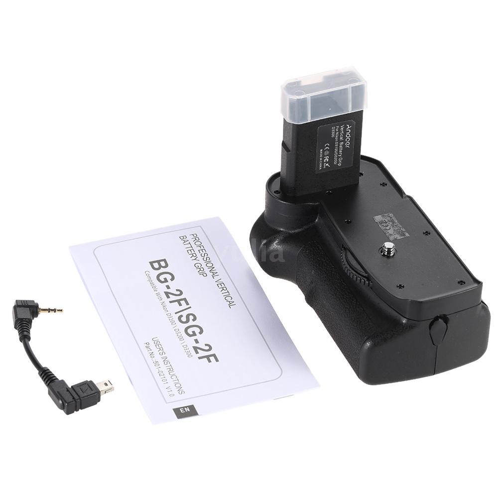 Giá đỡ pin Andoer BG-2F dành cho Nikon D3100 D3200 D3300 DSLR Camera EN-EL
