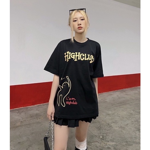 Áo thun nam nữ WHISH YOU HIGHCLUB cực đẹp tay lỡ unisex from rộng thời trang 1kenz