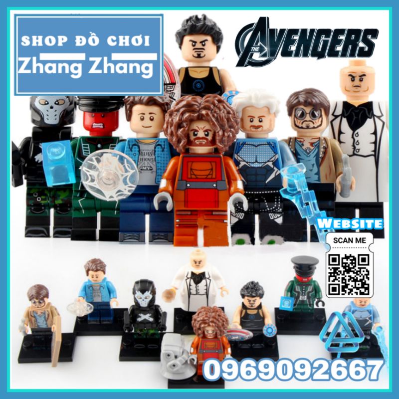 Đồ chơi Xếp hình Quick Silver gồm Red Skull - Eitri - King pin Crossbones - Peter Parker Minifigures Xinh X0270