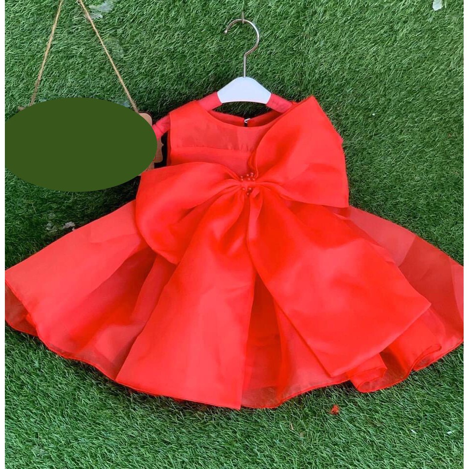 Đầm công chúa bồng bềnh kết hoa xinh cho bé gái (7-24kg) - chất voan nhẹ nhàng điệu đà màu sáng tươi sáng