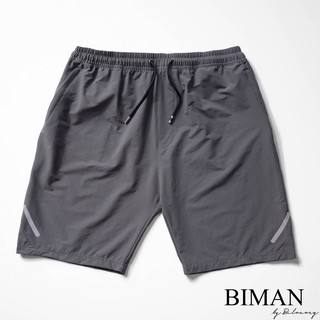 Quần đùi nam BIMAN thể thao 4QDGT017GHT vải gió poly cao cấp hoạ tiết basic không nhăn xù