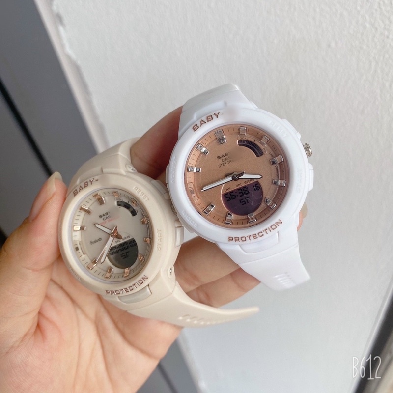 Đồng Hồ Nữ Baby B100 Dây Cao Su Màu Nude