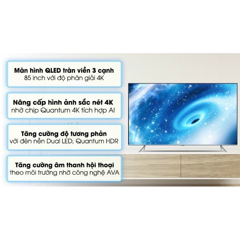 Smart Tivi QLED Samsung 4K 85 inch QA85Q70T.MODEL2020