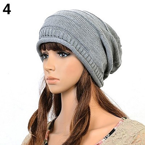 Mũ beanie len đan móc kiểu dáng thường ngày giữ ấm vào mùa đông dành cho nữ