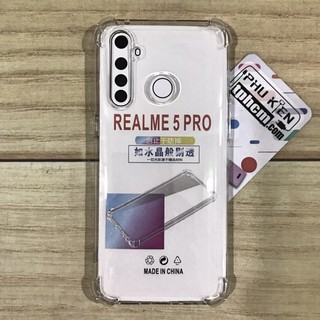 Ốp lưng Realme 5 Pro dẻo Trong suốt Chống sốc