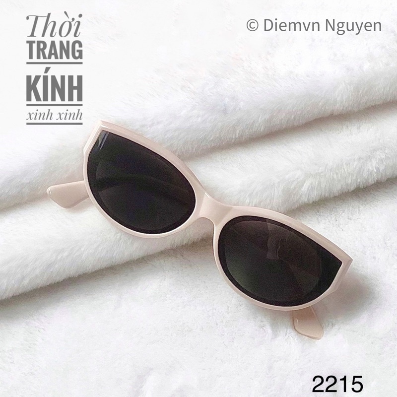 KÍNH RÂM THỜI TRANG 2215_KÍNH RÂM PHONG CÁCH HQ CHO NỮ KIỂU DÁNG MẮT MÈO DẬP LOGO ĐẸP