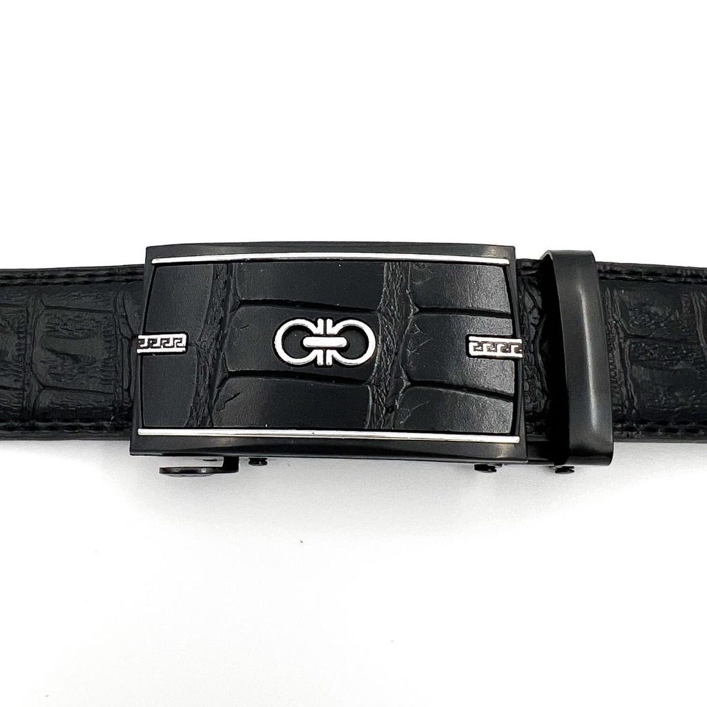 Thắt lưng nam - Dây nịt nam da vân cá sấu khóa kim loại tự động sang trọng TL15