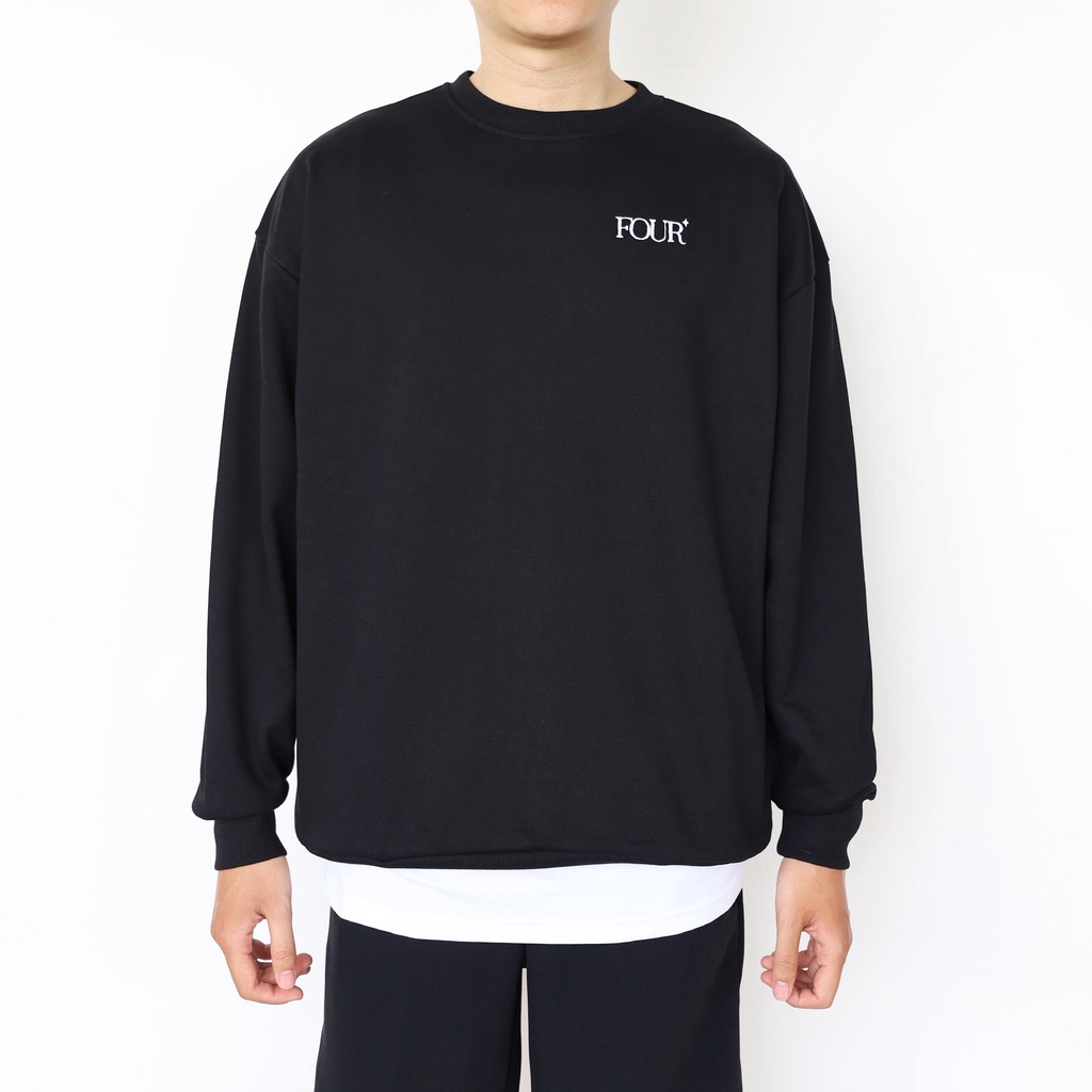 Áo Sweater JOG04 - chất liệu nỉ chân cua 100% cotton , định lượng 380gsm ( hình thêu FOUR )