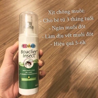 Xịt chống muỗi pediakid Pháp 100ml