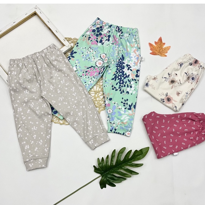 Quần dài cotton cho bé gái Mysu kids thun cotton họa tiết mềm mát từ 10-27kg