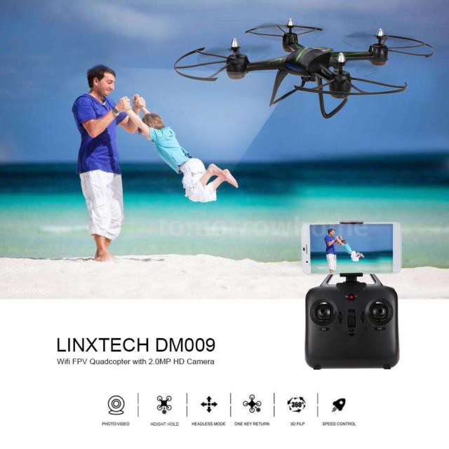 Máy Bay Flycam DM009 Camera WIFI FPV Cao Cấp Chế Độ giữ Độ Cao Ôn Định