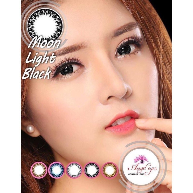 Lens giãn tròng MoonLight với 2 màu Choco/Đen l Độ cận 0-6 với đường kính 14.5mm