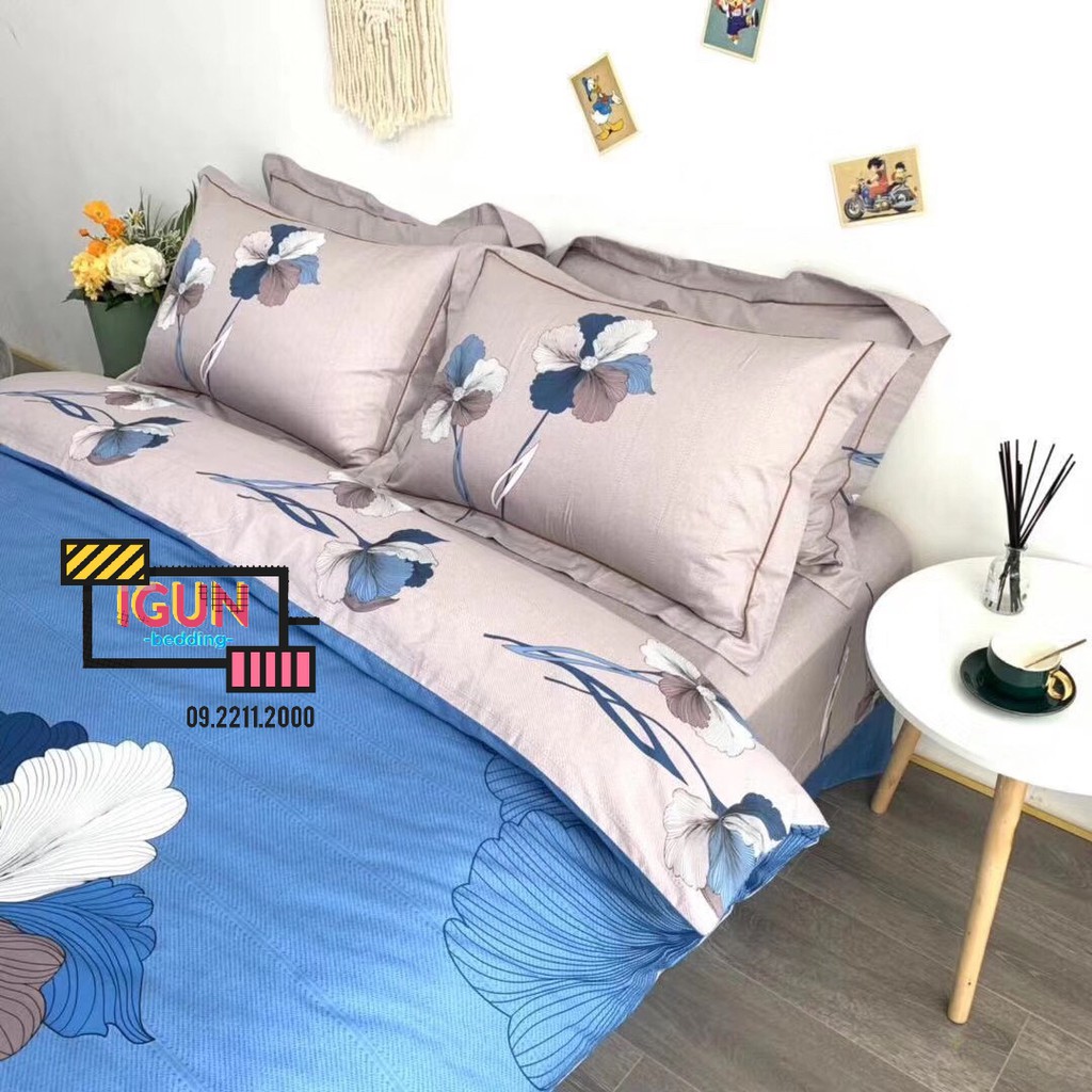Bộ Chăn Ga Gối 4 món COTTON ORGANIC CỎ BA BÔNG SANG TRỌNG 100% Hàn Quốc | BigBuy360 - bigbuy360.vn
