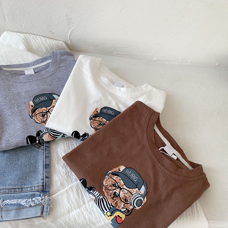 Áo Thun Cotton Trơn Tay Ngắn In Chữ Thoải Mái Thời Trang Mùa Hè Cho Nam Và Nữ