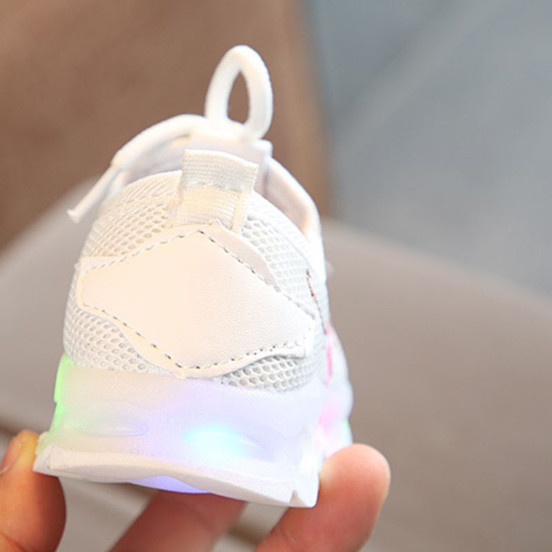 Mary☆Baby Girls Boys Embroidery Sport Running LED Luminous Mesh Shoes Sneakers Lot