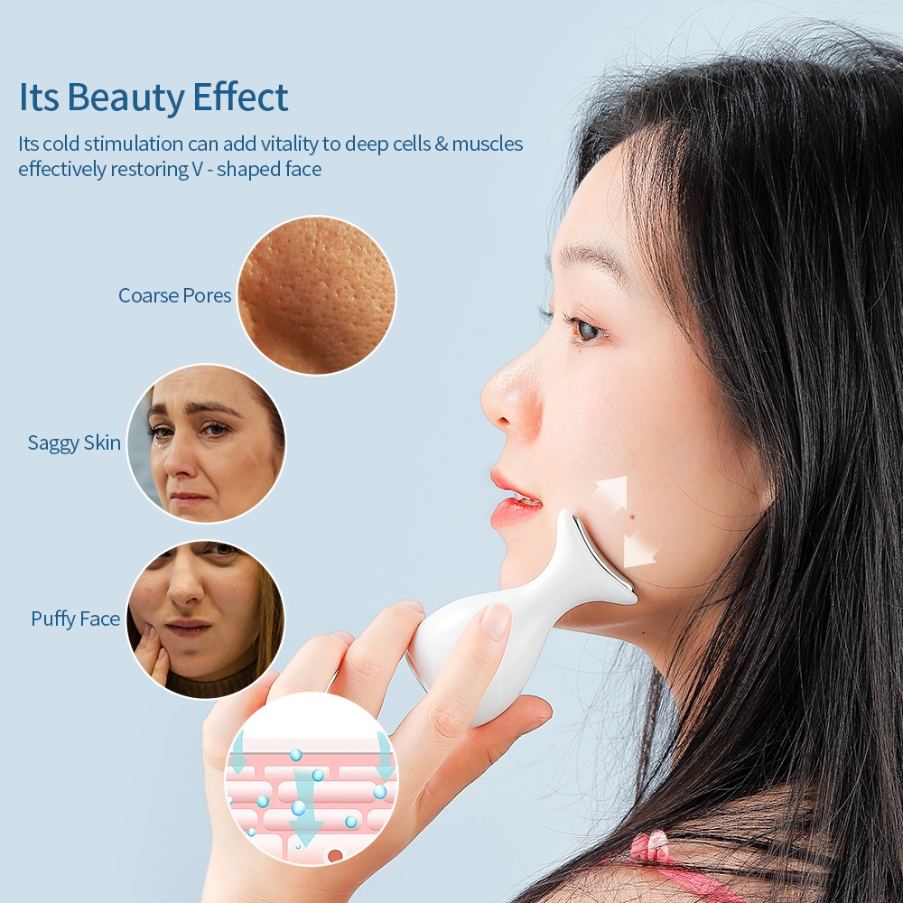 Máy mát xa mặt FOREVERLILY giảm nếp nhăn se khít lỗ chân lông nhỏ gọn tiện lợi