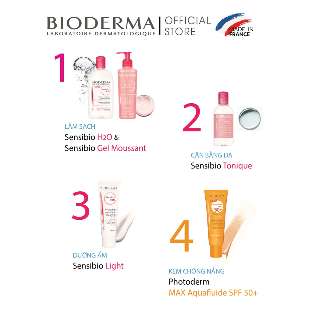 Gel rửa mặt tạo bọt cho da nhạy cảm Bioderma Sensibio Gel Moussant - 200ml