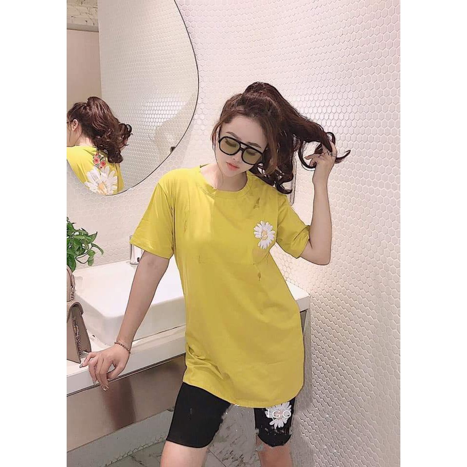 Đồ Bộ Mặc Nhà Cao Cấp, Chất Cotton 100%, 45kg đến 80kg vừa, Hoa Cúc | BigBuy360 - bigbuy360.vn