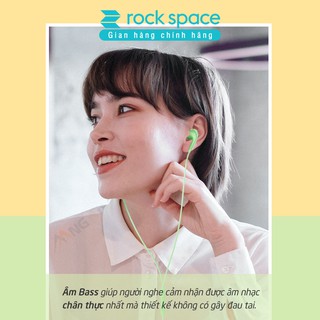 Tai nghe có dây nhét tai Rockspace ES07 nghe nhạc, chơi game chân cắm 3,5 hàng chính hãng bảo hành 1 năm