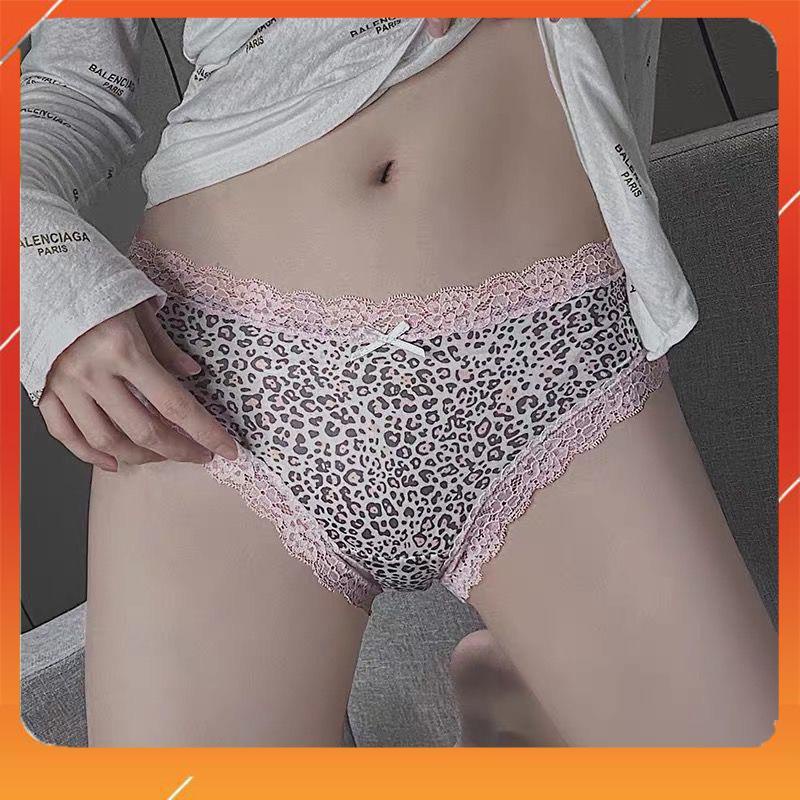 Quần lót nữ cạp vừa chất liệu cotton lạnh cao cấp họa tiết da báo sang chảnh Q2441