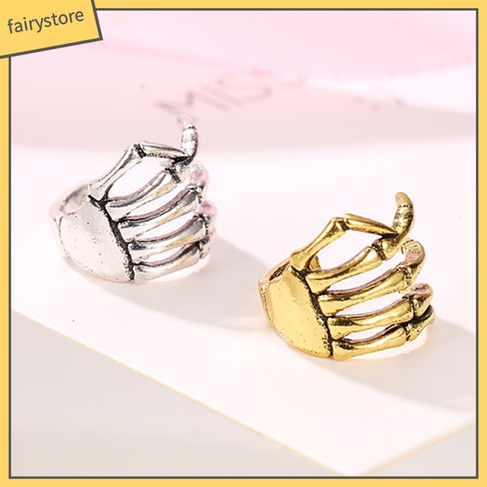 Khuyên kẹp vành tai họa tiết đầu lâu cá tính