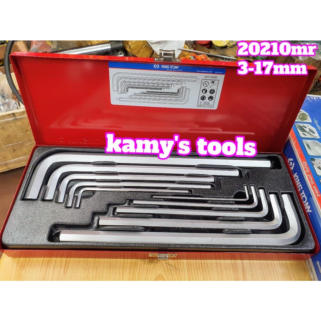 Bộ lục giác Kingtony 10 cây 3-17mm model 20210MR