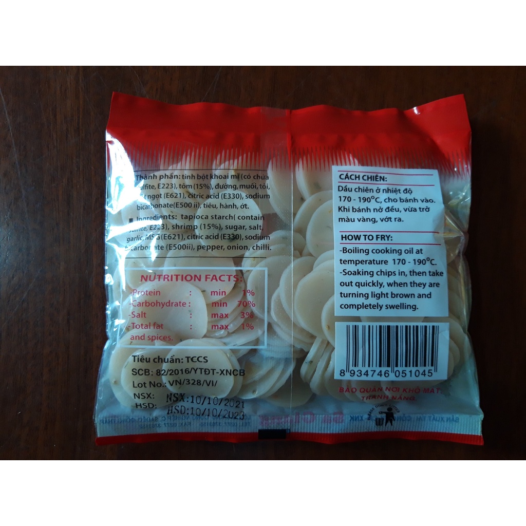 Bánh phồng tôm mini đỏ  - Sa Giang 100g