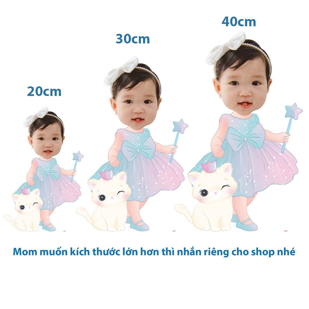 Hình Chibi Sinh Nhật, Đầy Tháng Thiết Kế Theo Yêu Cầu Cho Bé Trai, Bé Gái