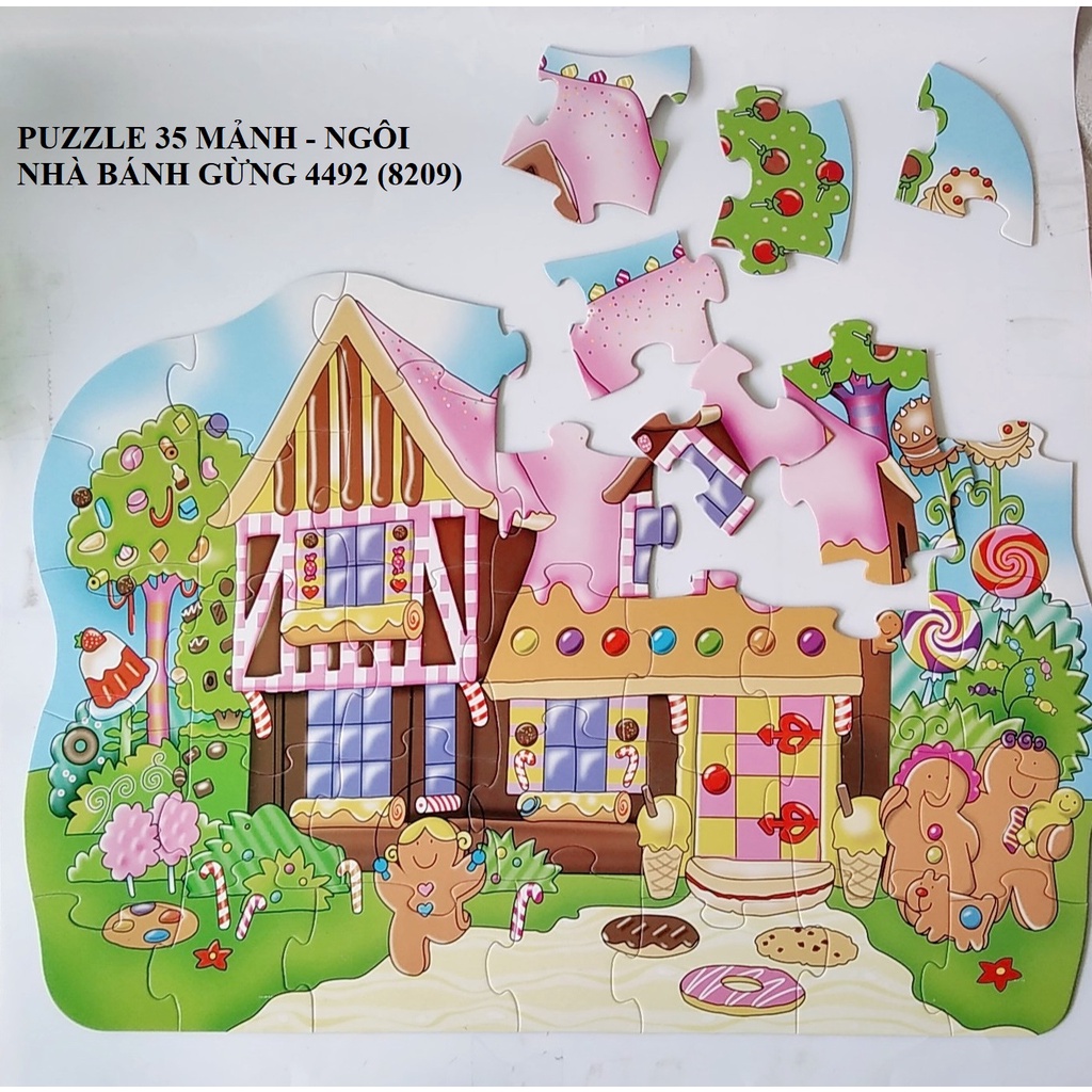 PUZZLE 35 MẢNH - NGÔI NHÀ BÁNH GỪNG 4492 (8209)