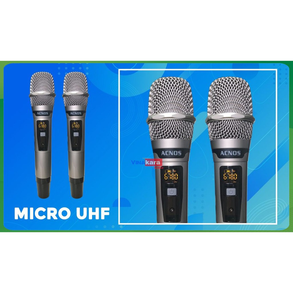 1 Micro acnos kim loại UHF dành cho loa acnos 450, ksnet 450, 550, ksnet 550, cs445, ksnet445 - chính hãng