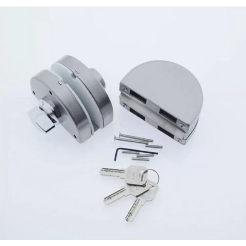 Ổ khóa cửa kính cường lực - khóa bán nguyệt