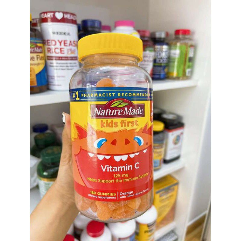 Kẹo dẻo Nature Made Gummies C 180 viên của Mỹ dành cho bé