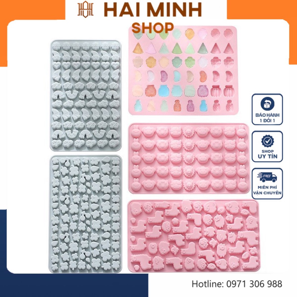 Khuôn - Khay Silicon Làm Kẹo Dẻo, Thạch, Socola...