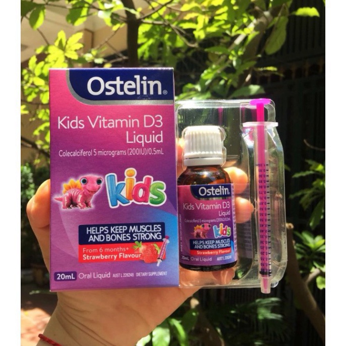 Vitamin d3 ostelin liquid 20ml của Úc mẫu mới 6M+