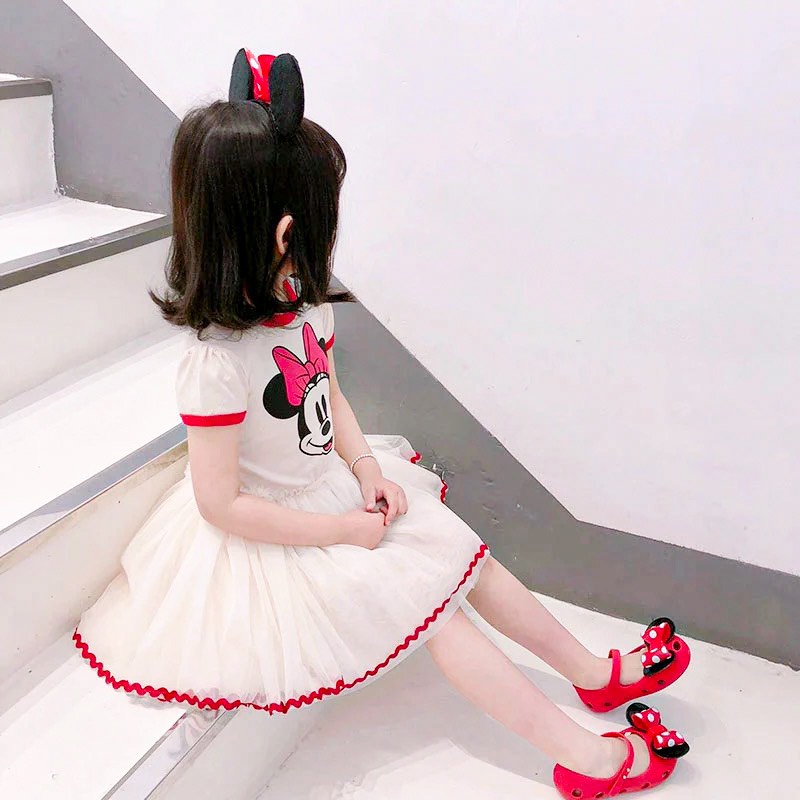 Váy Trắng Ren Mickey Cho Bé Gái 2-7 Tuổi Mẫu Mới 2022 - Jumping Beans Official Store