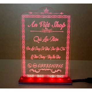 Bảng hiệu Đèn led trang trí shop