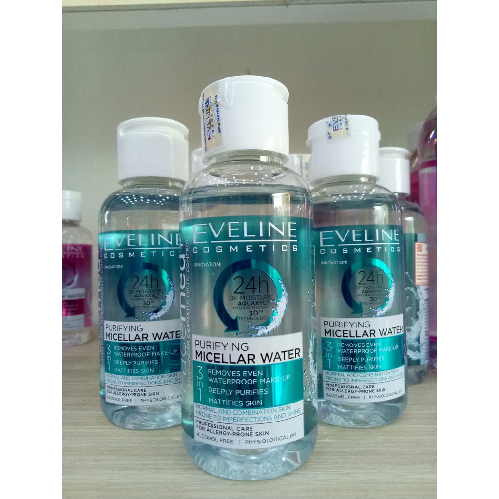 Nước tẩy trang Eveline Facemed+ cho da dầu và hỗn hợp 100ml