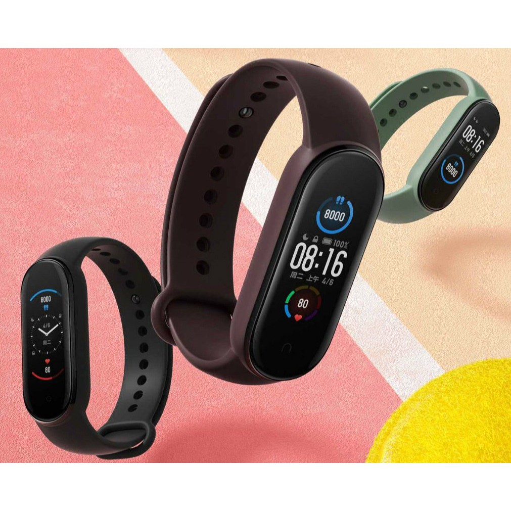 Dây Đeo Thay Thế Chất Liệu Silicon Trơn Xiaomi Miband 5 mi band 6 Nhiều Màu