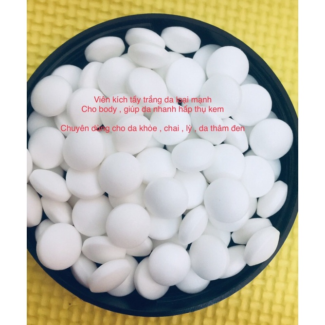 Tổng hợp đủ loại viên kích, tẩy trắng loại mạnh cho kem