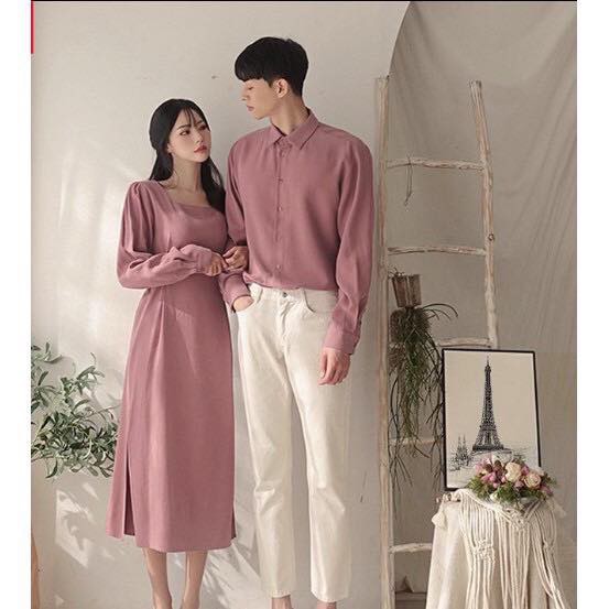 Áo Váy Sơ Mi Đôi Du Lịch Chụp Ảnh Cưới
