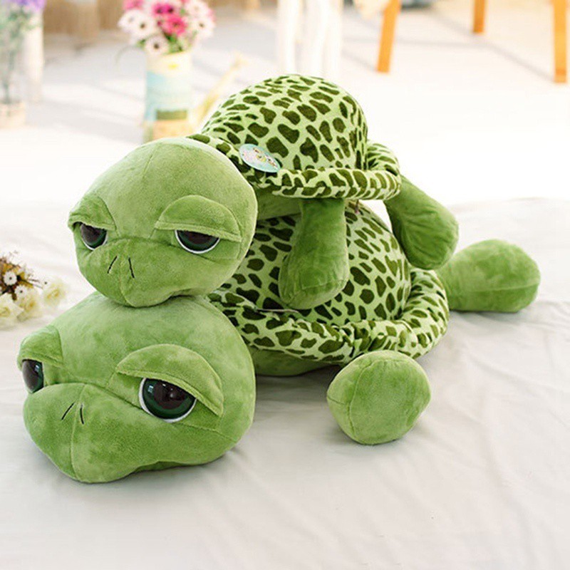 Búp bê nhồi bông hình rùa biển mắt to đáng yêu