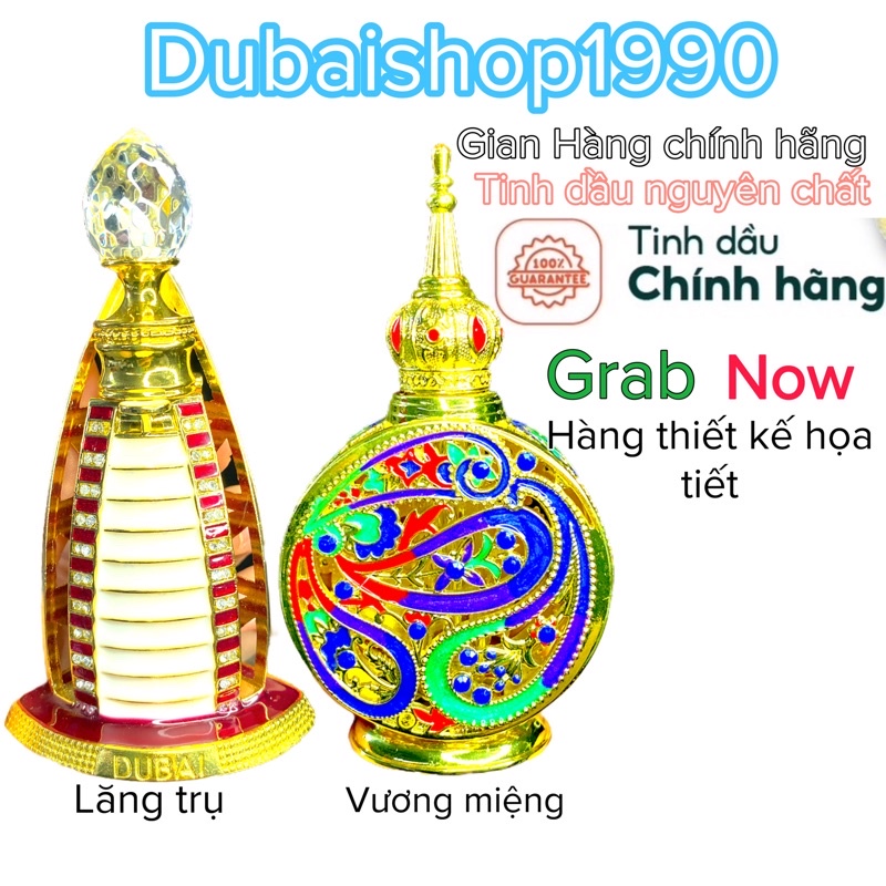 Tinh Dầu Nước Hoa DUBAI MẪU LĂNG TRỤ, VƯƠNG MIỆN