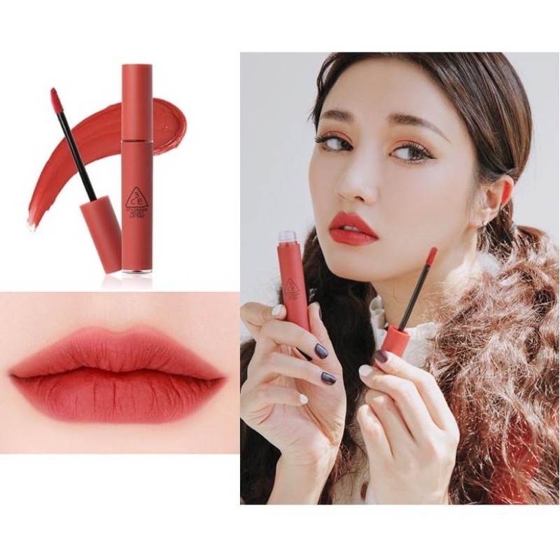 Son 3CE Velvet Lip Tint mịn lì như nhung màu Daffodil - Đỏ đất 4g