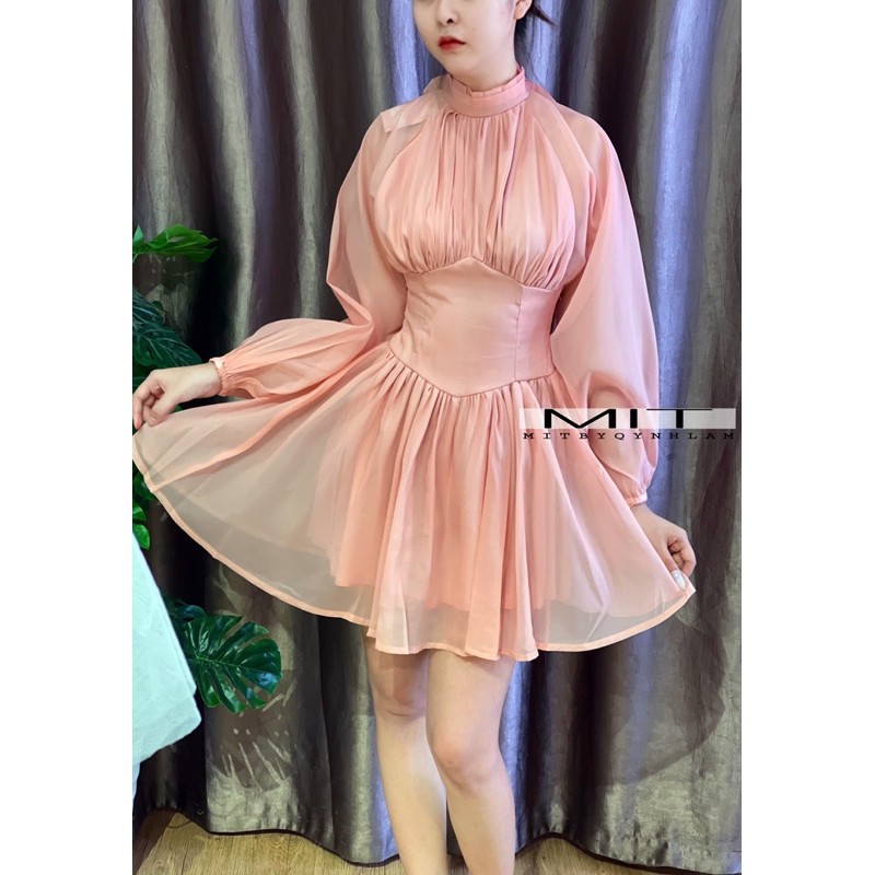 Serena Dress - đầm váy công chúa xoè tay phồng hở lưng