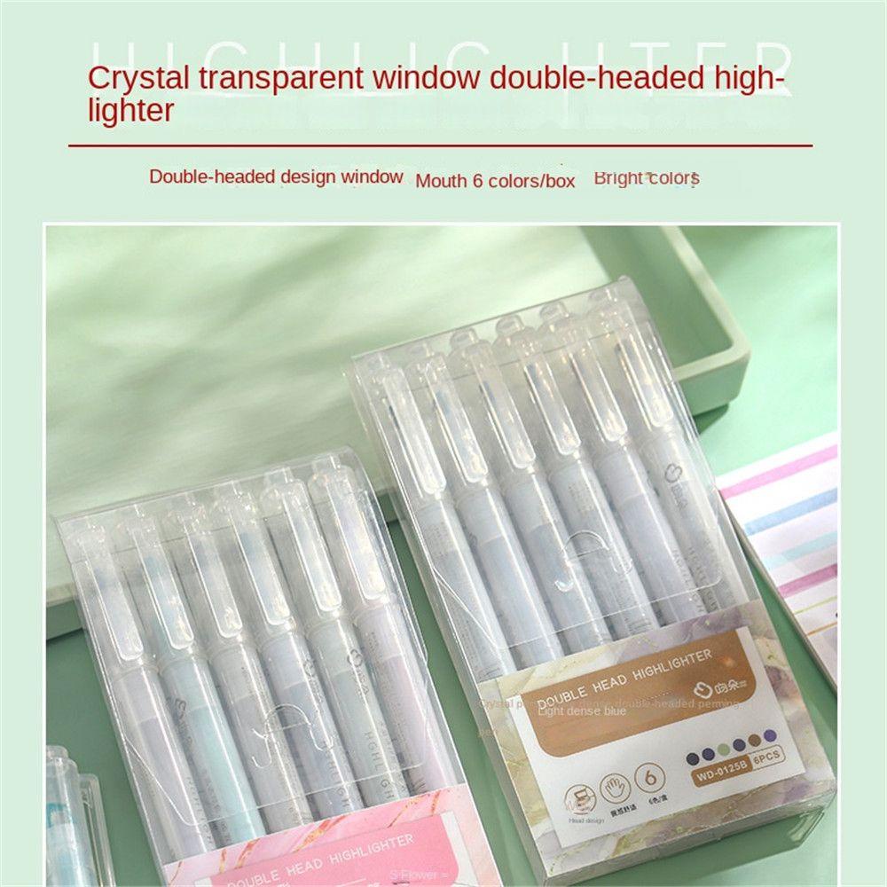 CHOOKEY Hộp 6 Bút Vẽ Đánh Dấu Hai Đầu Tiện Dụng