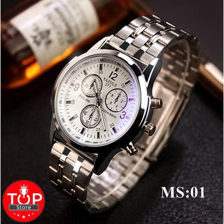 (ĐỒNG HỒ GIÁ RẺ) Đồng hồ nam YAZOLE - TOP STORE - Dây đúc - Thép không rỉ